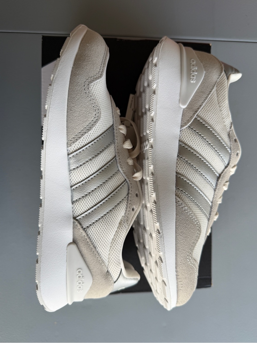 NEW 6W Adidas Run 60s 4.0 Women's Casual Running Shoes - Light Gray